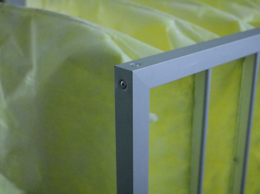 Galvanizli Çelik Sentetik Ortam G4 8 Cepli Hepa Filtrasyon Sistemleri Yeşil
