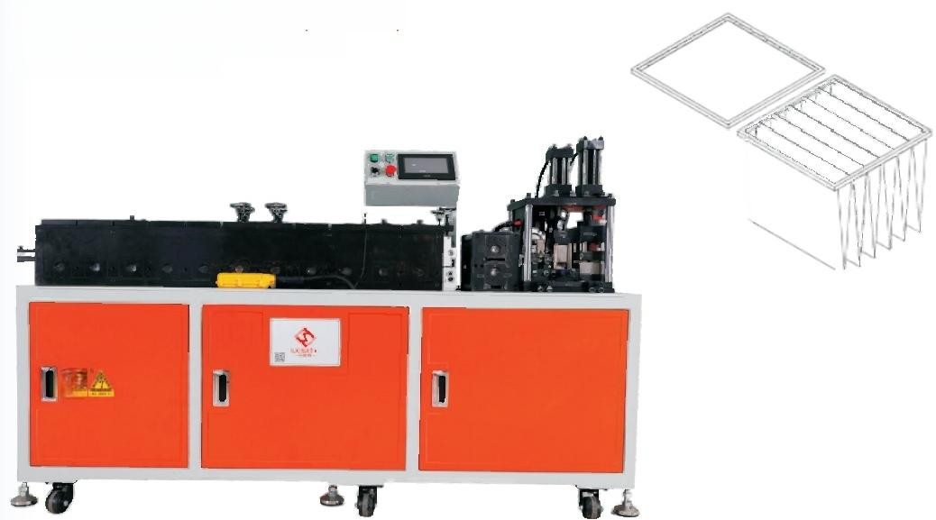 Galvanizli Demir Hava Filtresi Çerçeve Yapım Makinesi 12pcs/Min Üretim Kapasitesi