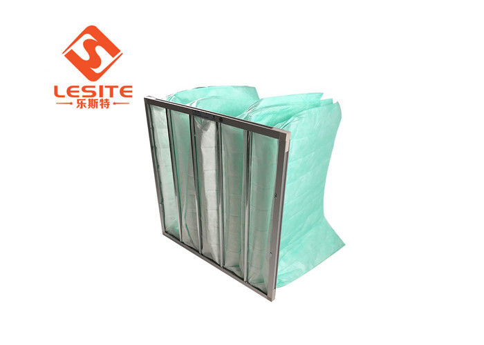 AC için Hastane Kullanımı Alüminyum Alaşımlı Çerçeve Fiberglas F8 Torba Filtresi